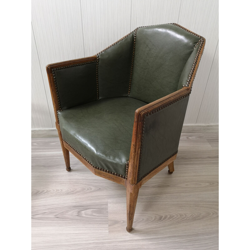 Mid-century leather armchair