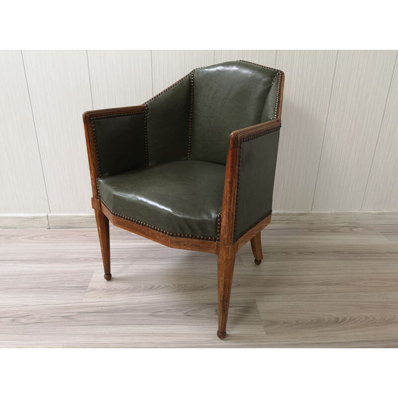 Mid-century leather armchair