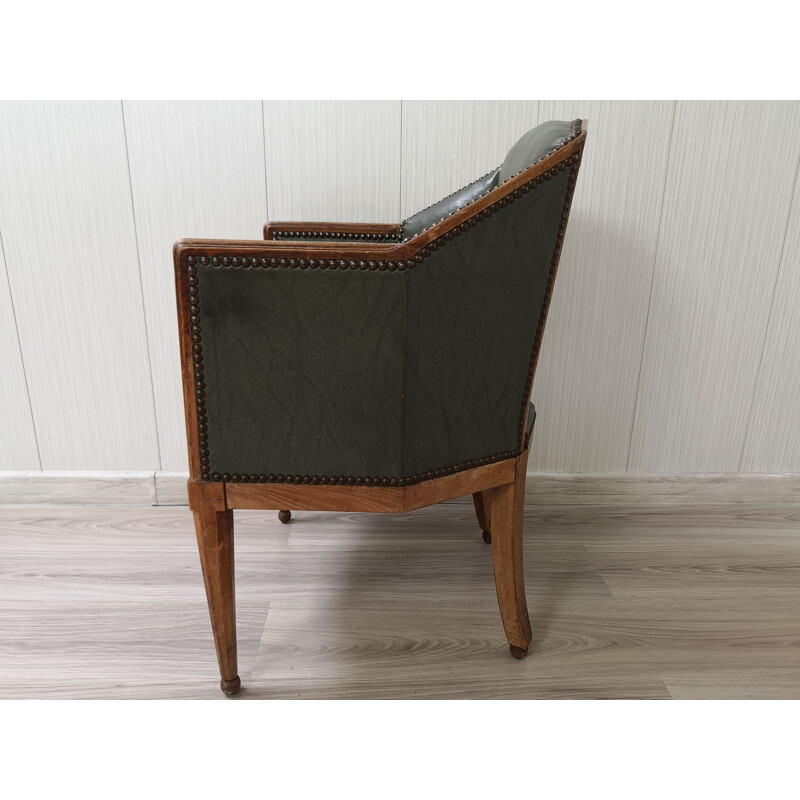 Mid-century leather armchair