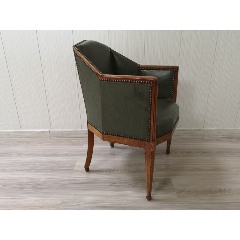 Mid-century leather armchair