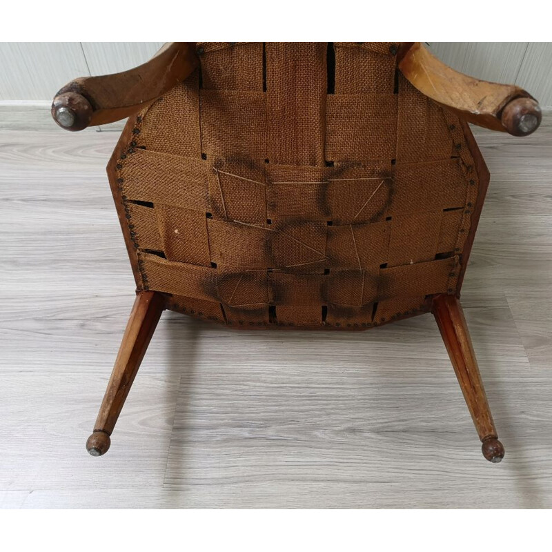 Mid-century leather armchair