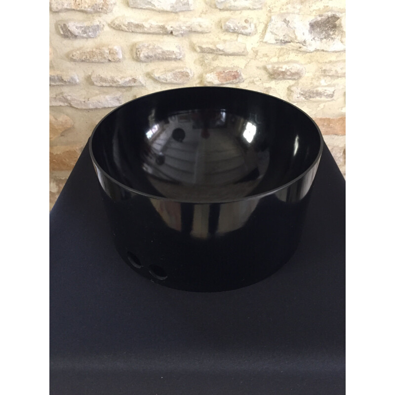 Vintage "Tongareva" black bowl by Enzo Mari for Danese, 1969