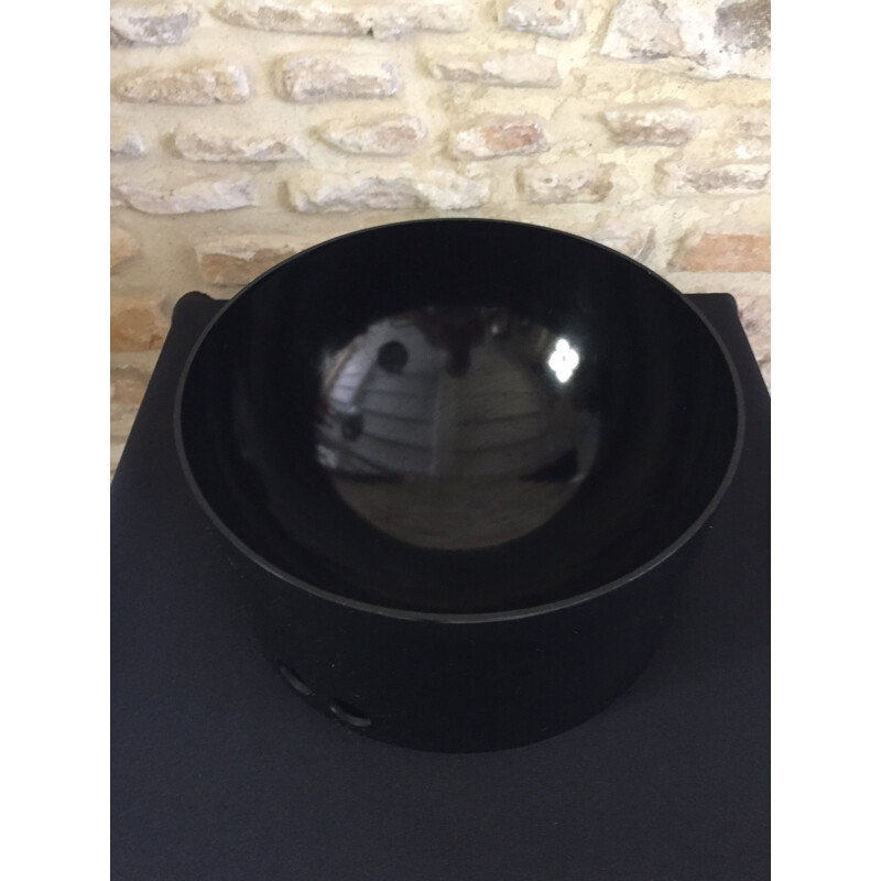 Vintage "Tongareva" black bowl by Enzo Mari for Danese, 1969
