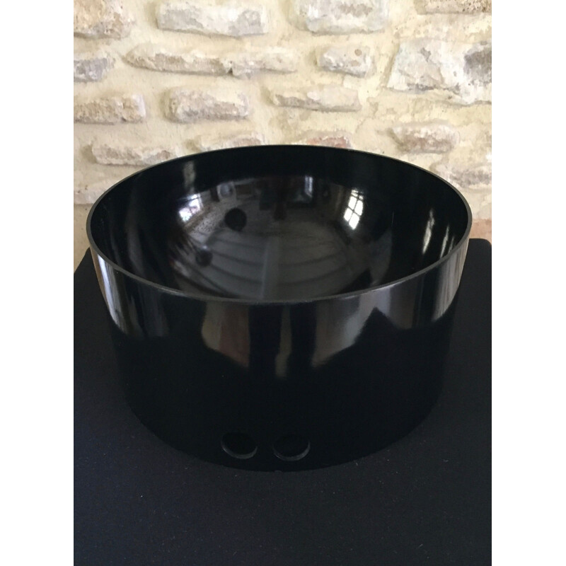 Vintage "Tongareva" black bowl by Enzo Mari for Danese, 1969