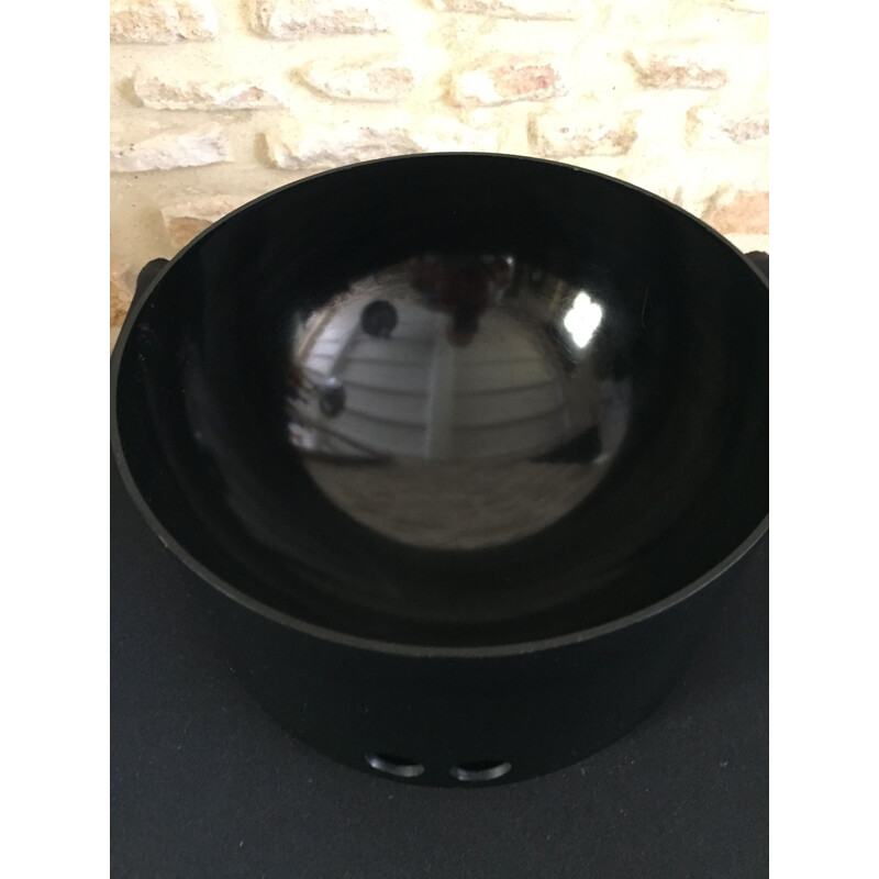 Vintage "Tongareva" black bowl by Enzo Mari for Danese, 1969