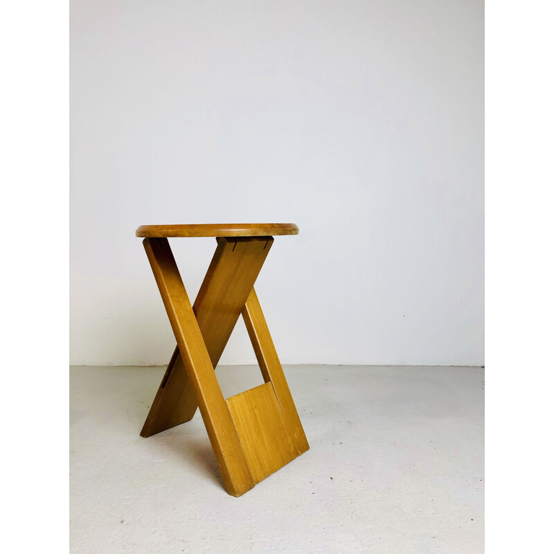 Suzy vintage beechwood stool by Adrian Reed