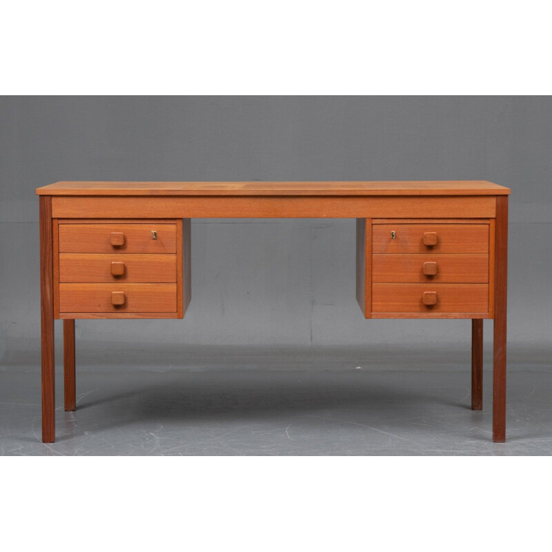 Danish teak vintage desk, 1960s