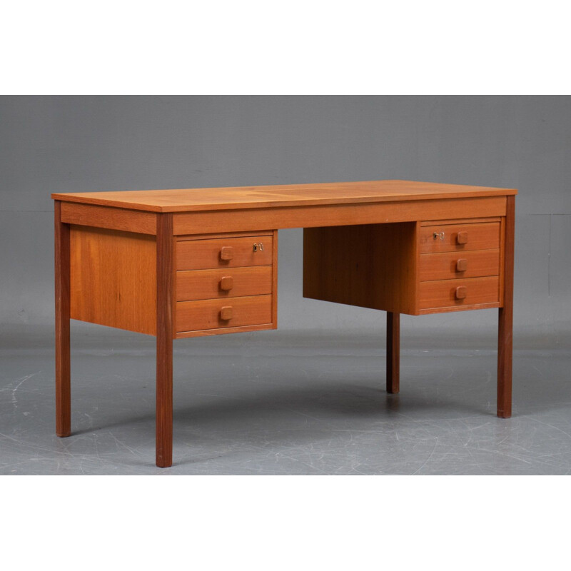 Danish teak vintage desk, 1960s