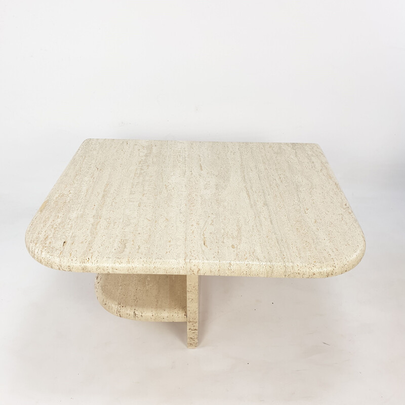 Mid-century Italian travertine coffee table, 1980s