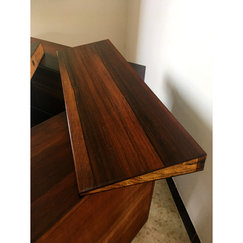 Pair of Scandinavian rosewood wall shelves, 1960