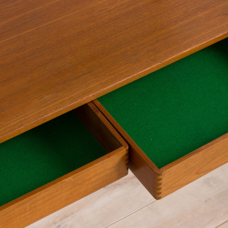 Danish vintage teak wall unit with a desk and 2 drawers, 1960s