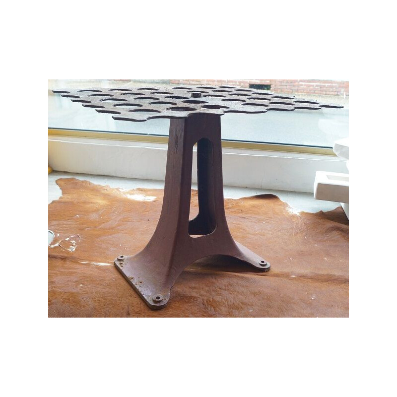 Industrial console in cast iron and steel, 1950