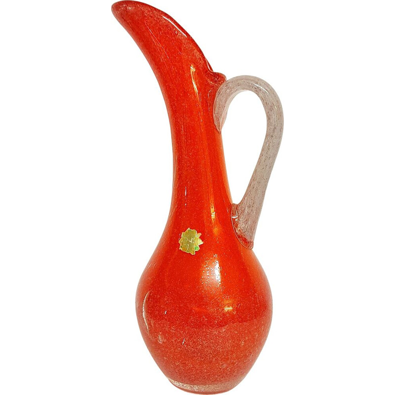 Mid century Murano glass jug, Italy 1970s