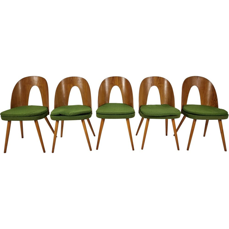 Ensemble de 5 chaises vintage d'Antonín Šuman pour Tatra, 1960