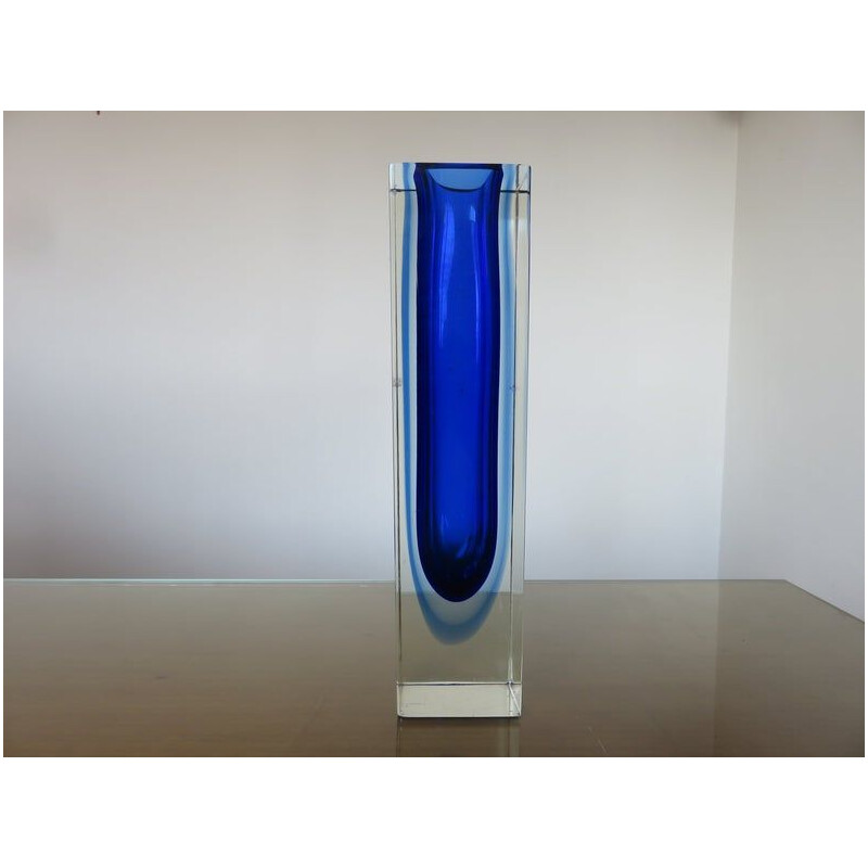 Vintage Sommerso vase by Luigi Mandruzzato, 1960