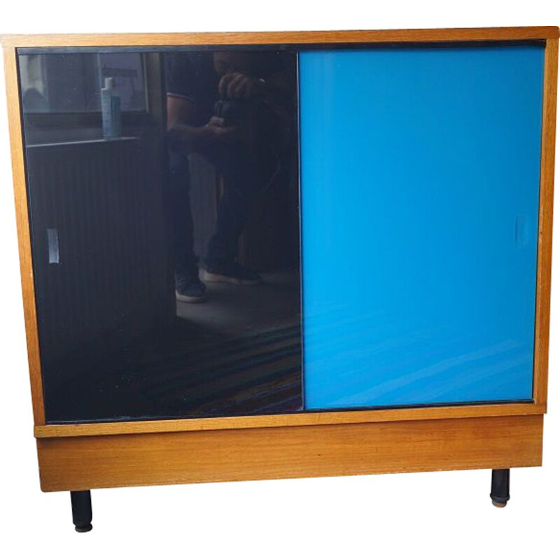 Mid century wood and glass sideboard, 1960