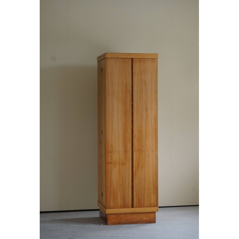 Mid century cubist cabinet in pine, 1980s