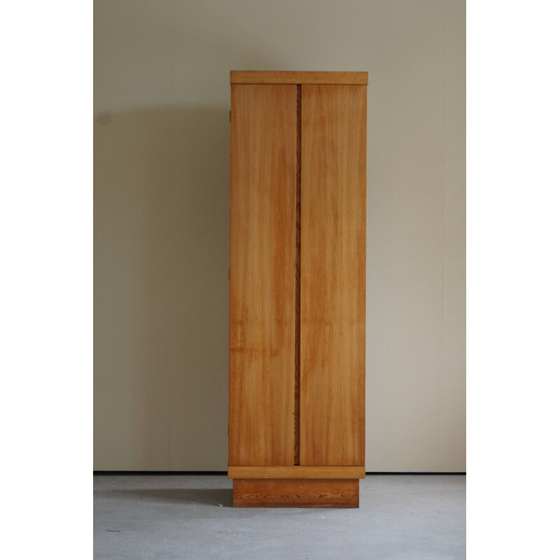 Armoire cubiste vintage en pin, 1980