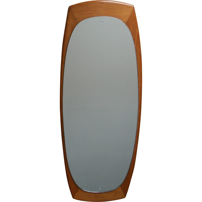 Large mid-century teak mirror - 1960s