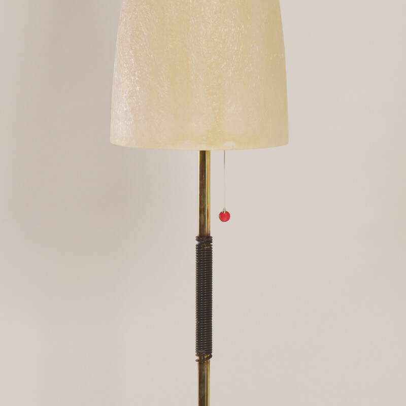 Vintage floor lamp with fiberglass shade, Germany 1950