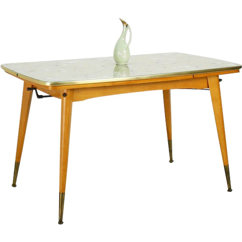 Table extensible vintage avec hauteur modulable - 1950