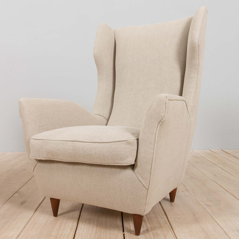 Paire de fauteuils lounge italiennes vintage Wingback modèle 512 de Gio Ponti, 1950