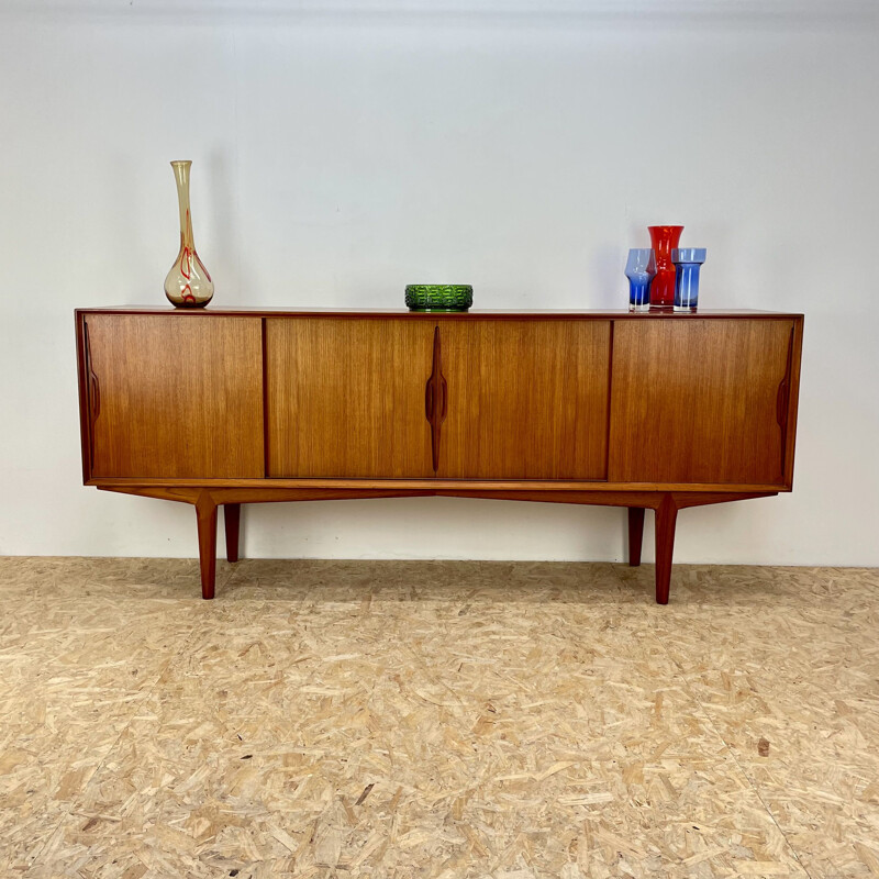 Vintage teak sideboard by Knud Nielsen for Losning Mobelfabrik, 1960s