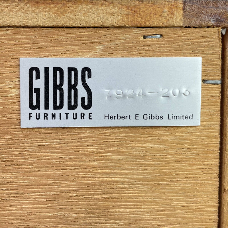 Mid centurys teak highboard for Herbert H Gibbs, 1960s