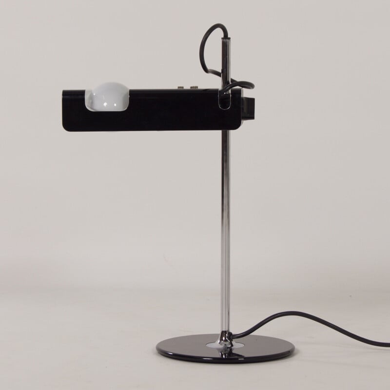 Black vintage desk lamp by Joe Colombo for Oluce, 1990s