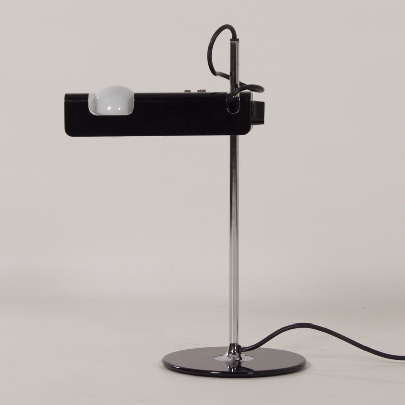 Black vintage desk lamp by Joe Colombo for Oluce, 1990s