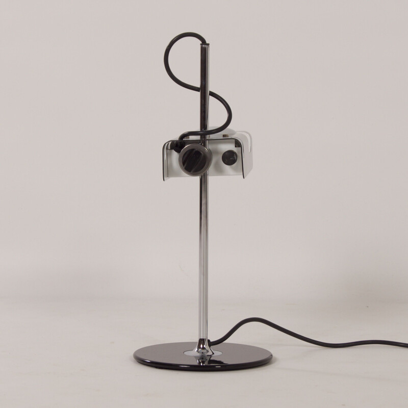 Lampe de bureau vintage noire de Joe Colombo pour Oluce, 1990