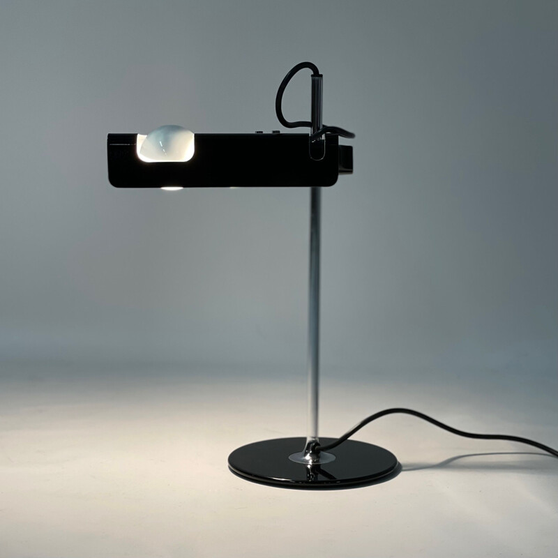 Black vintage desk lamp by Joe Colombo for Oluce, 1990s