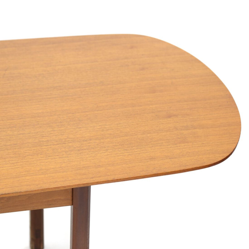 Table vintage en teck avec plateau extensible, 1960