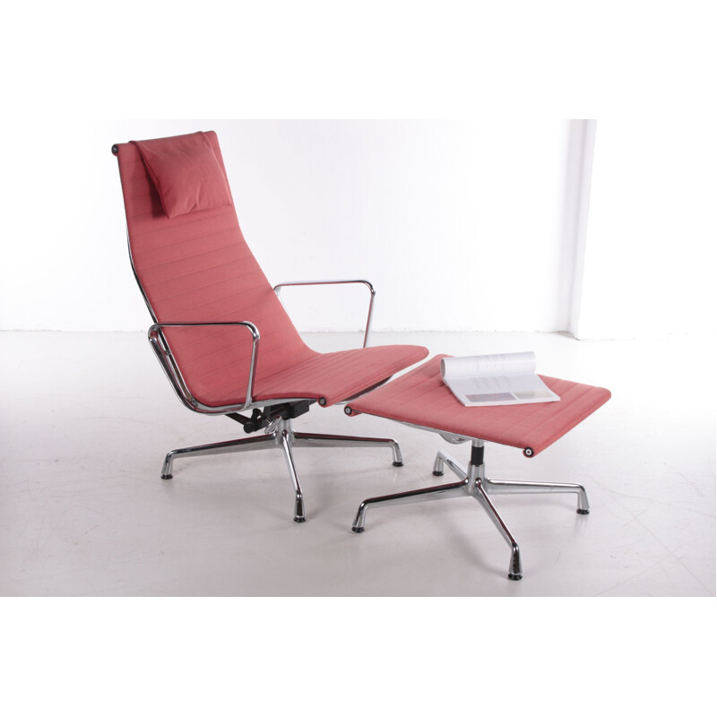 Vintage lounge chair with ottoman by Ray Charles Eames for Vitra