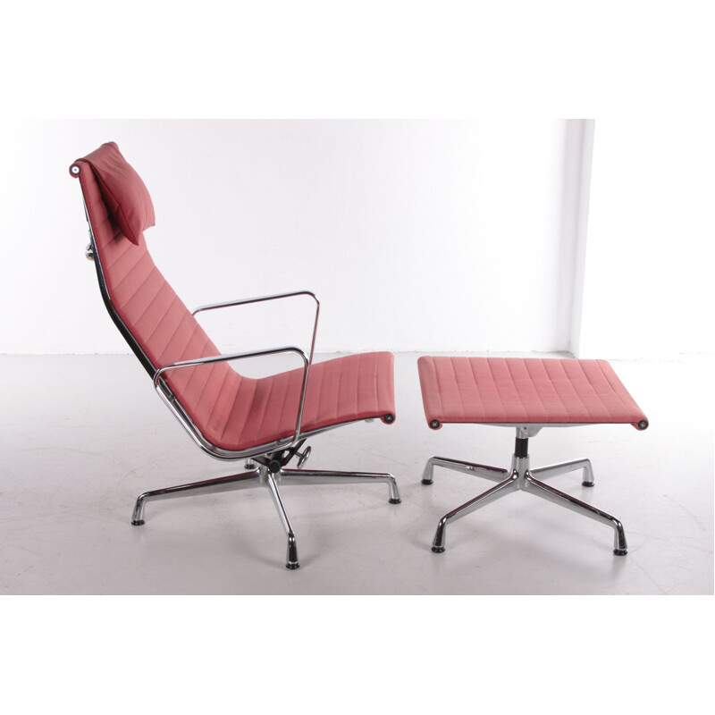 Vintage lounge chair with ottoman by Ray Charles Eames for Vitra