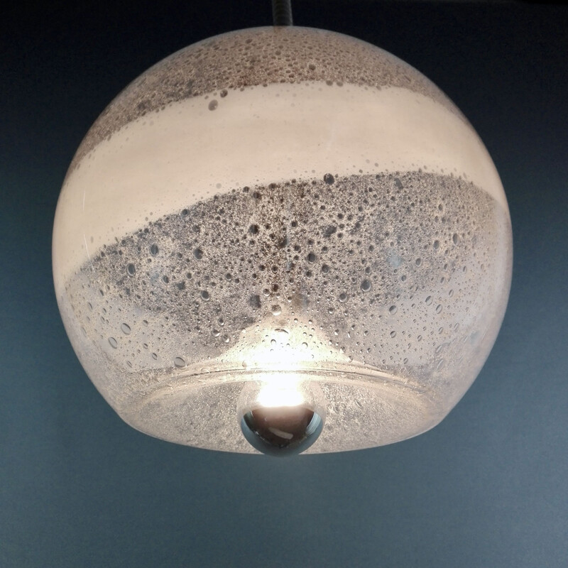 Suspension vintage en verre de Murano par Gino Poli et Ettore Fantasia pour Sothis Murano, Italie 1970