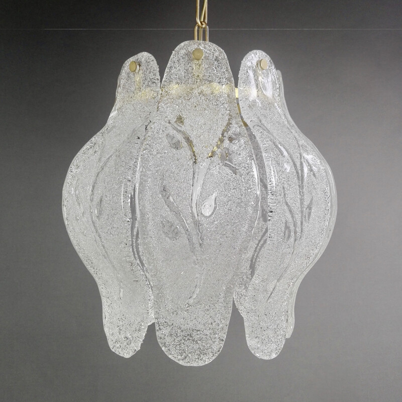 Murano glass mid century pendant lamp, Italy 1960s