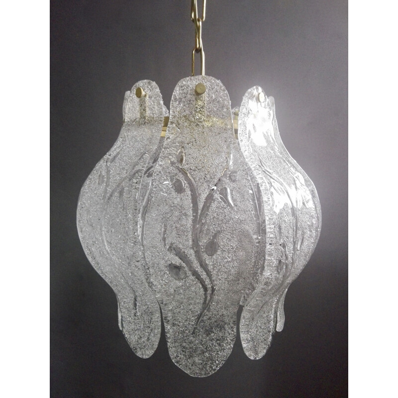 Murano glass mid century pendant lamp, Italy 1960s