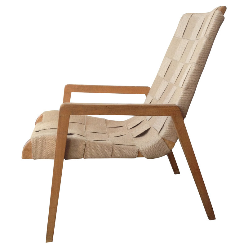 Vintage armchair in beech - 1950s