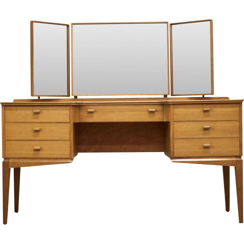 Walnut mid century dressing table by Alfred Cox for Heal's, 1960s