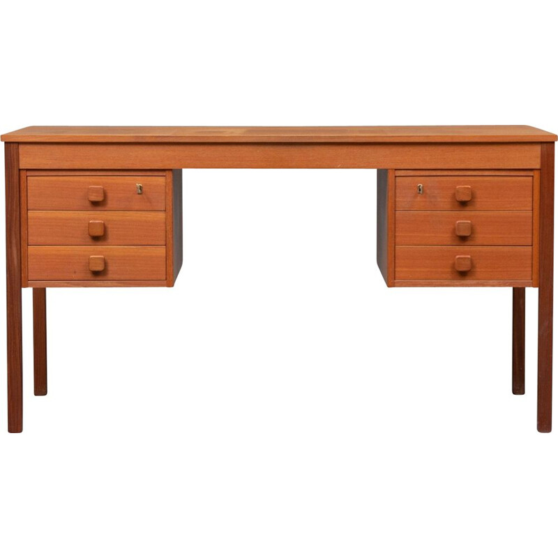 Danish teak vintage desk, 1960s