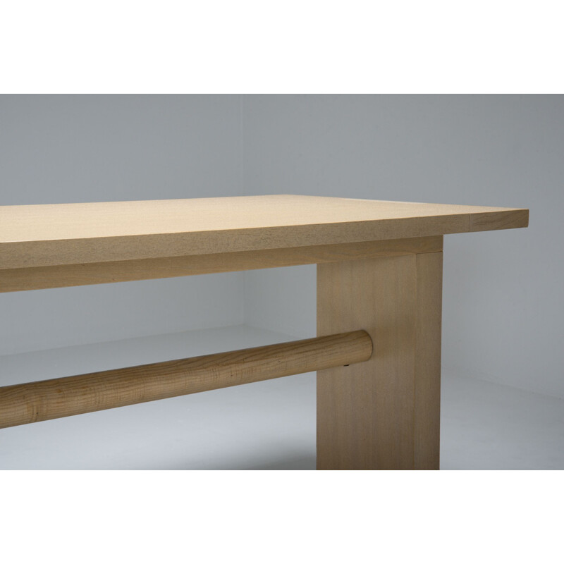 Vintage ashwood dining table by Carlo Scarpa for Simon Gavina, Italy 1970s