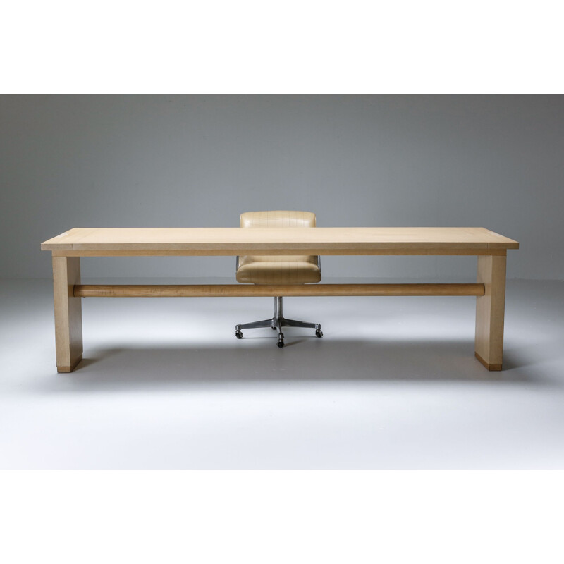 Vintage ashwood dining table by Carlo Scarpa for Simon Gavina, Italy 1970s