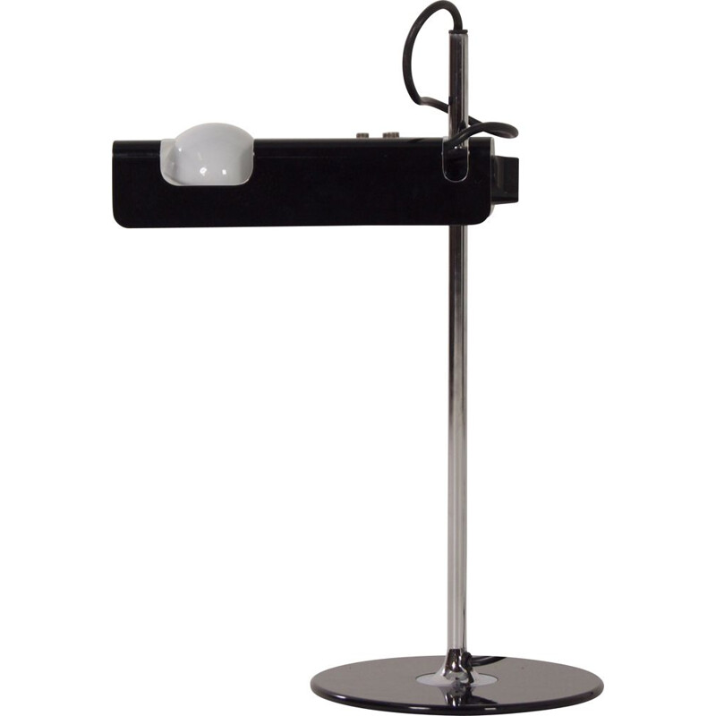 Black vintage desk lamp by Joe Colombo for Oluce, 1990s