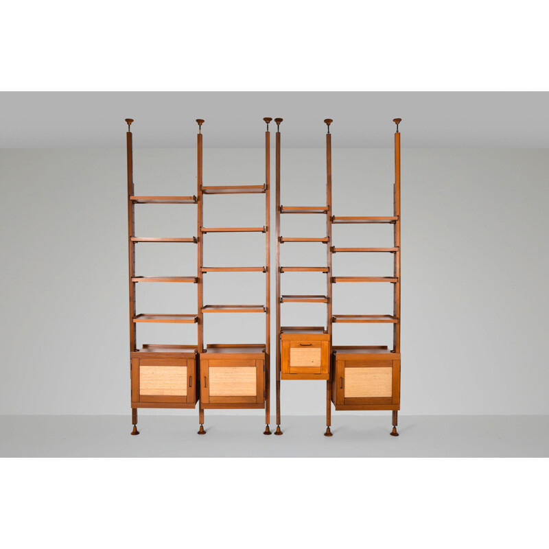 Vintage Italian wall unit by Leonardo Fiori for ISA Bergamo, 1960