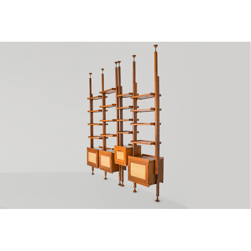 Vintage Italian wall unit by Leonardo Fiori for ISA Bergamo, 1960