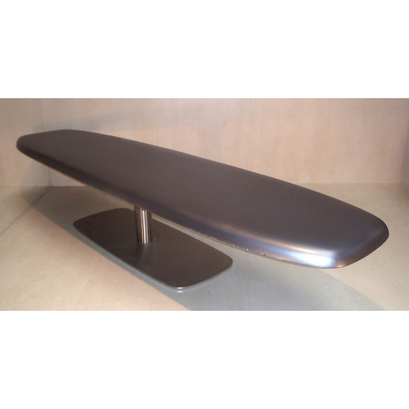 Vintage lacquered resin coffee table, 1980