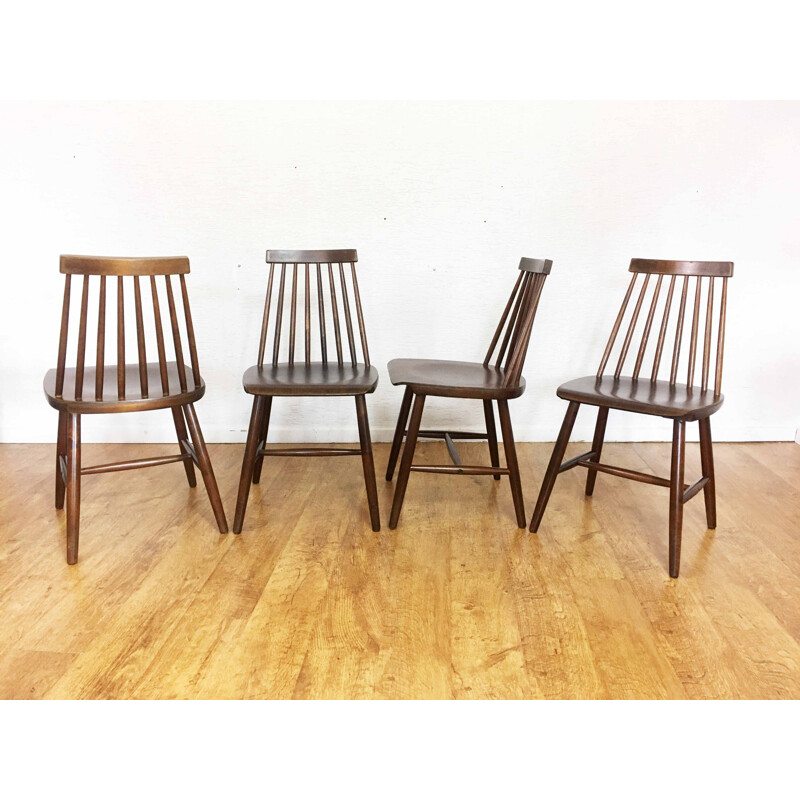 Set of 4 vintage chairs by Ilmari Tapiovaara, 1960