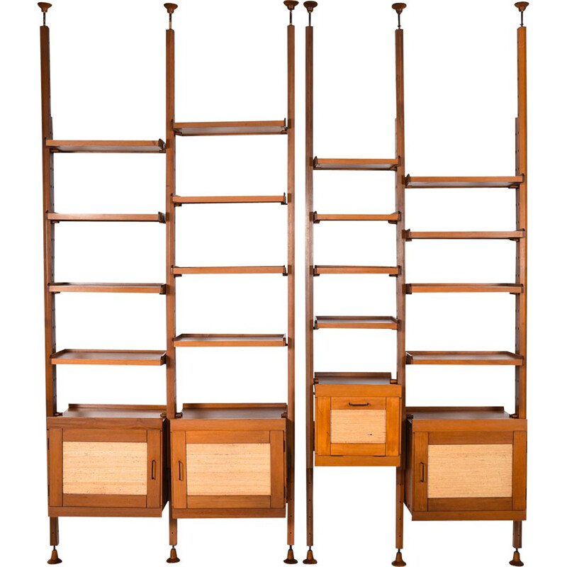 Vintage Italian wall unit by Leonardo Fiori for ISA Bergamo, 1960