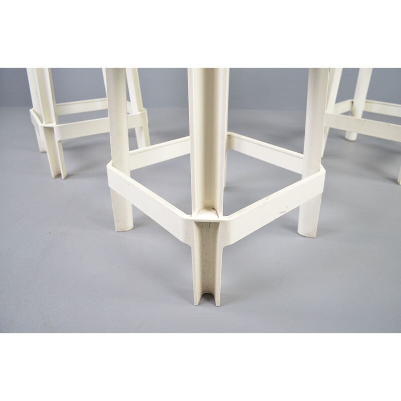 Set of 6 space age plastic bar stools, 1970s